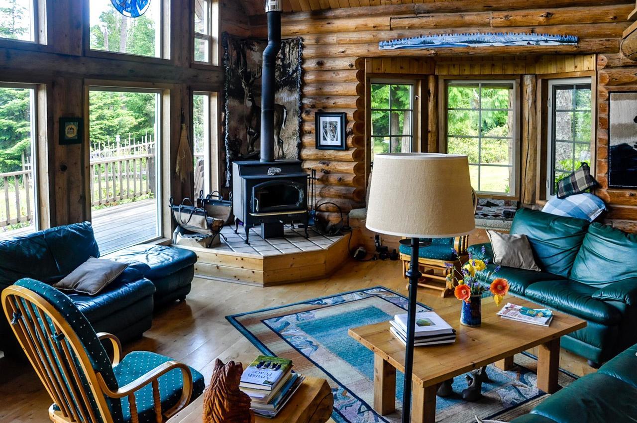 Log Home On Lopez-Spencer Spit Port Stanley Extérieur photo